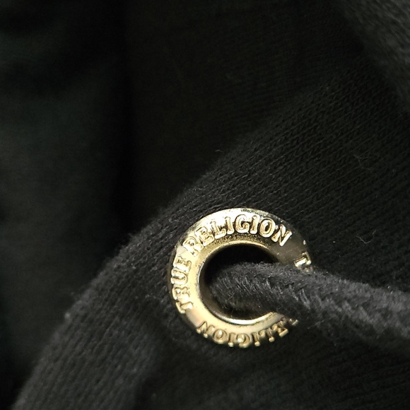 True Religion Black and Gold Graphic Hoodie - Picture 4 of 10